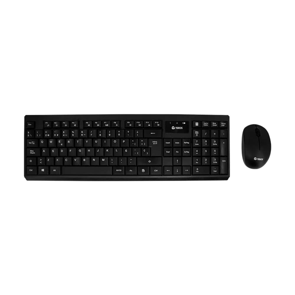 Combo Teclado y Mouse Inalámbrico Teros TE-4071N 2.4Ghz Black