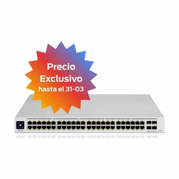 Switch Ubiquiti UniFi 48 puertos Gigabit con SFP USW-48-AR