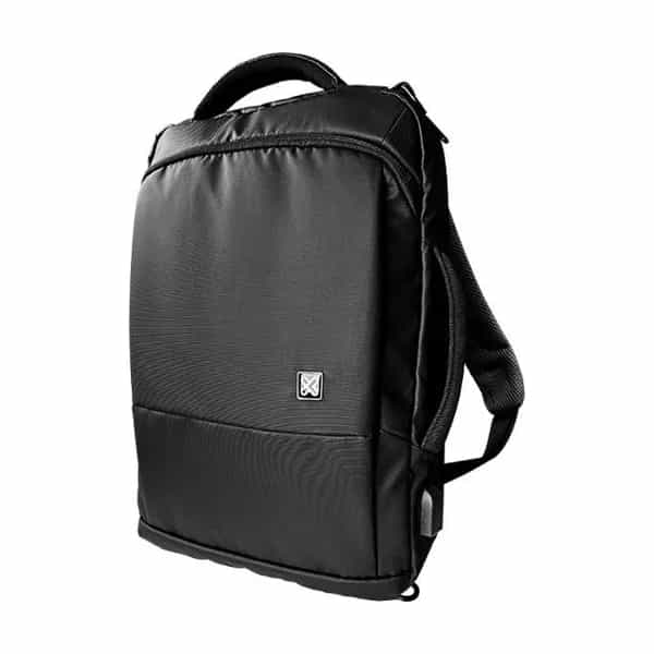 Mochila para notebook Klip Xtreme Bizman 2 en 1 15.6" negra con carga USB KNB-895