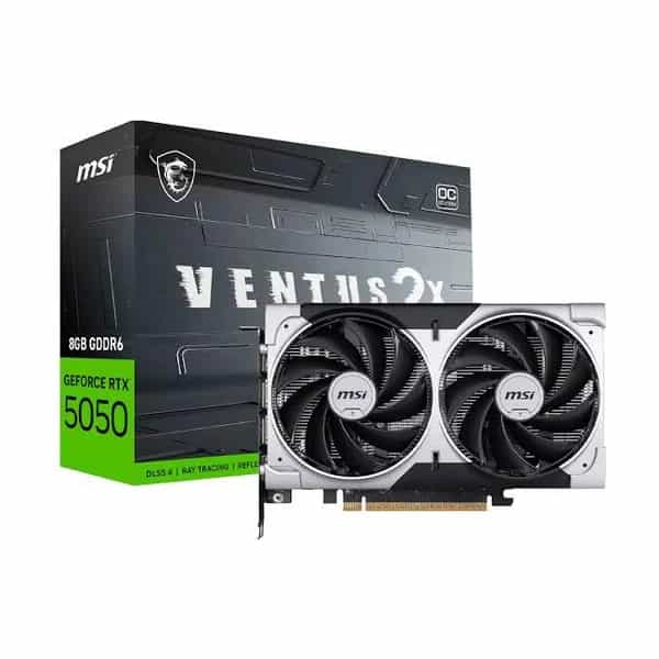 Placa de video MSI GeForce RTX 5050 Ventus 2X OC 8 GB G5050-8V2C