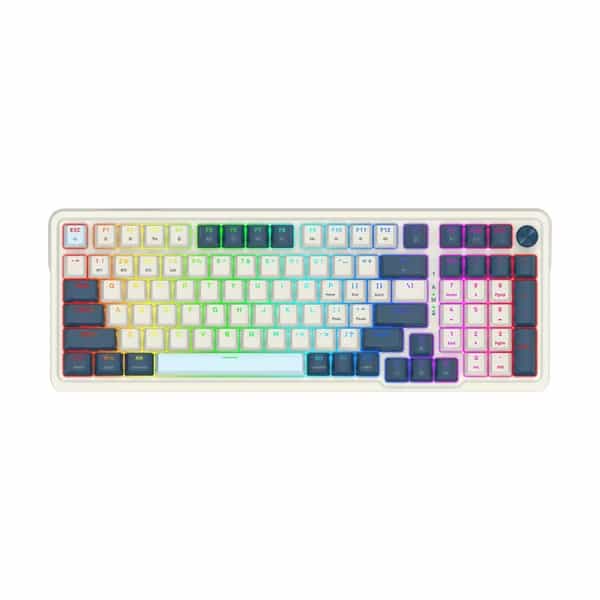 Teclado Redragon Eisa Pro K686 Blanco - Azul
