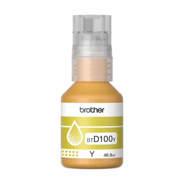 Botella de tinta Brother BTD100 Color Amarilla