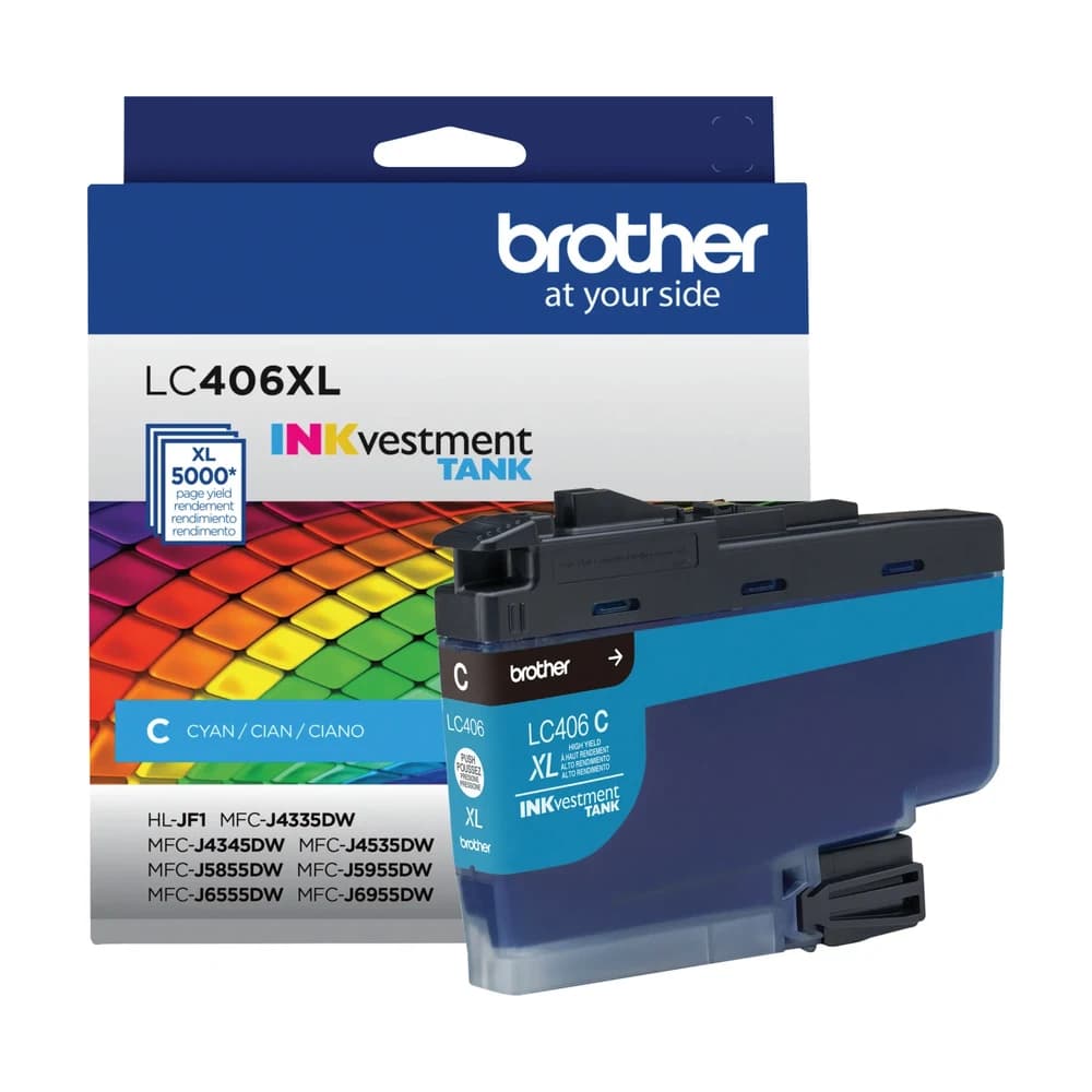 Cartucho de Tinta Brother LC406XLCs Cian
