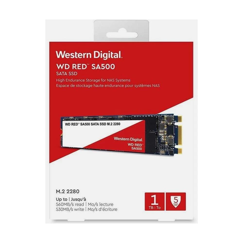 Disco SSD WD Red 1TB SA500 NAS M2 2280 (WDS100T1R0B-68A4Z0)