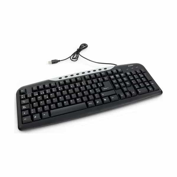 Teclado multimedia Verbatim USB con cable Negro 98109