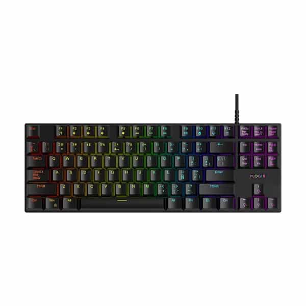 Teclado Gamer Compacto Movil Logix MK87 Ghost Buster RGB Negro