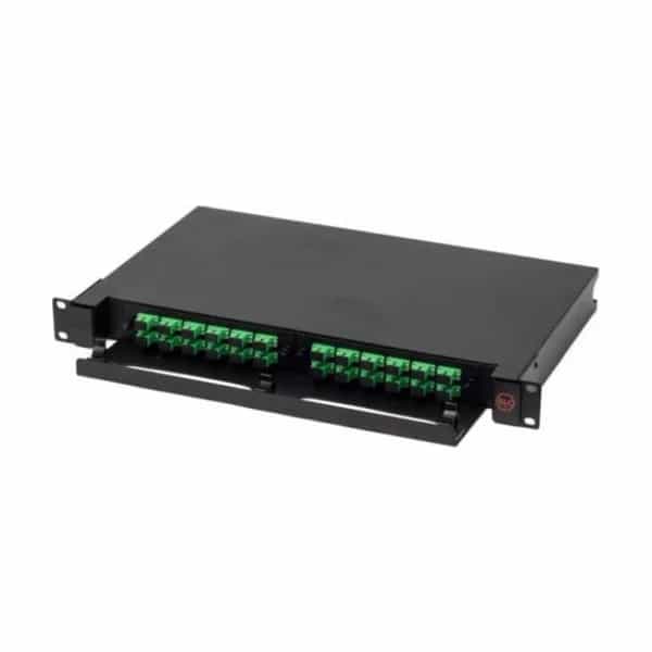Bandeja de fibra óptica GLC 1U con adaptadores y pigtails SC/APC x24 GLC-BANFO-SCAPC-001