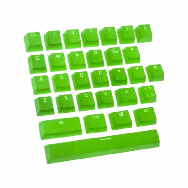 Set de 31 teclas Ducky de goma rugosas traslúcidas Verde DKSA31-USRDGNNO1