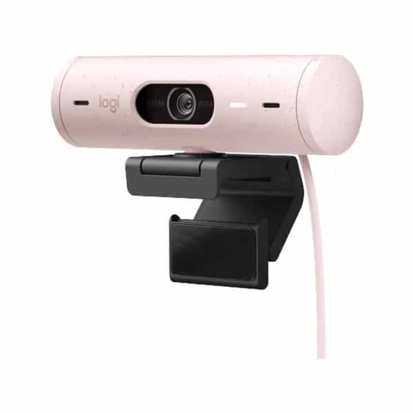 Cámara web Logitech Brio 500 Full HD 1080p RightLight 4 HDR rosada 960-001418