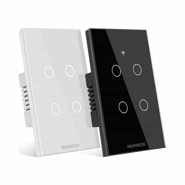Tecla Hunnox Smart táctil 4 canales Negro
