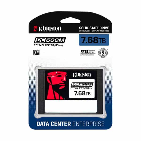 Disco solido interno Kingston - SSD 7680GB DC600M 2.5" SATA