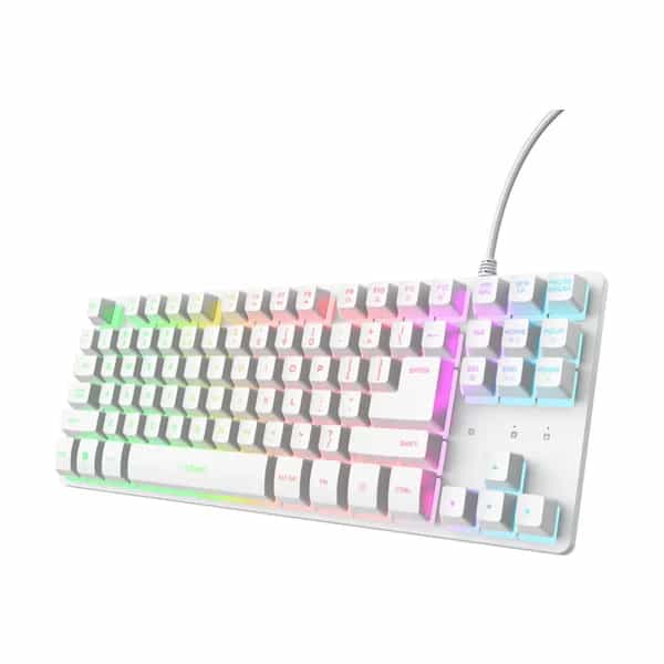 Teclado Trust Thado Tkl White ES GXT833