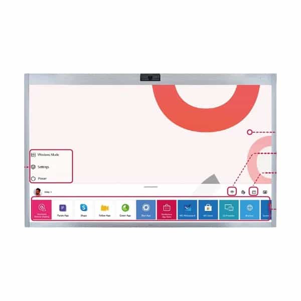 Pantalla todo en uno para videoconferencia LG One:Quick Works 55CT5WJ