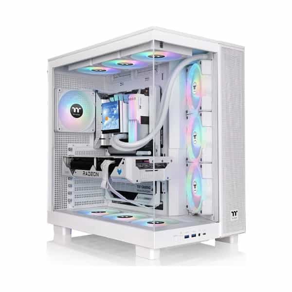 Gabinete Thermaltake View 380 XL TG ARGB White 4 fans CA-11E-00M6WN-00