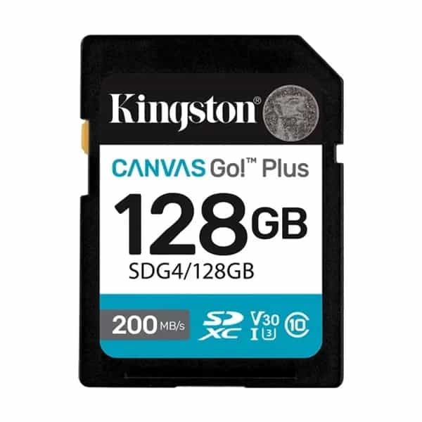 Tarjeta de Memoria Kingston Canvas Go Plus SDXC 128GB Gen4 C10 UHS-I U3 V30 200MB/s