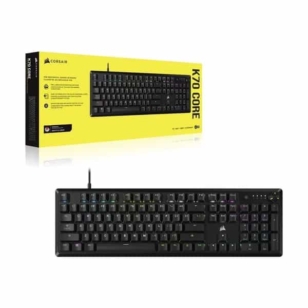 Teclado mecánico Corsair K70 Core RGB MLX Red negro inglés CH-910971E-NA