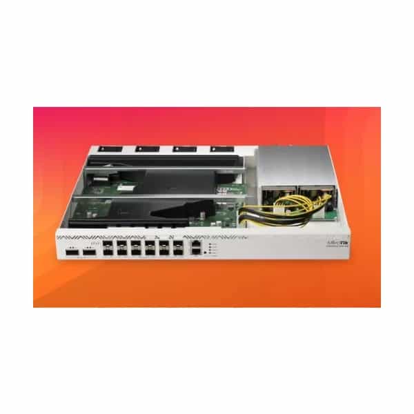 Router MikroTik CCR2216-1G-12XS-2XQ 12 SFP28 de 25 GB con Doble Fuente
