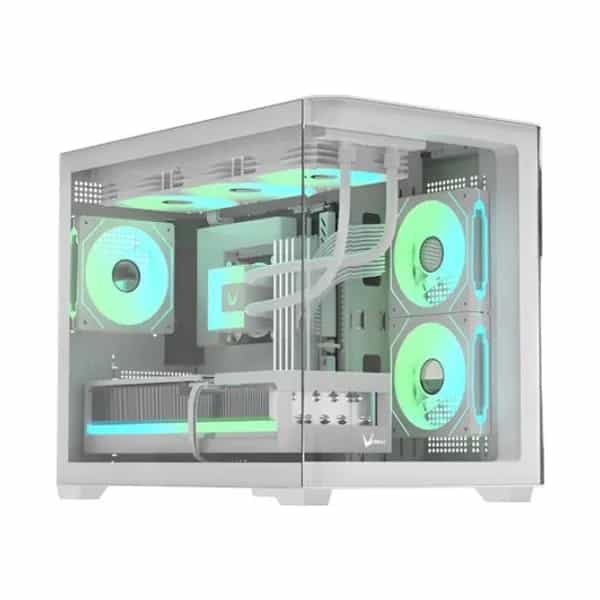 Gabinete Gamer Formula V Line Crystal U2M Floe White