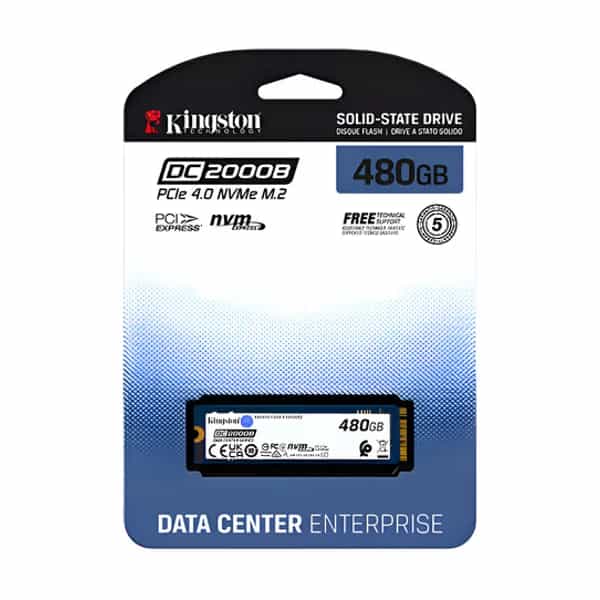 Disco SSD Kingston DC2000B 480GB M.2 NVMe PCIe 4.0 para servidor SEDC2000BM8/480G