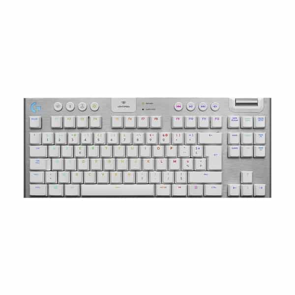 Teclado gamer inalámbrico Logitech G915 X Lightspeed TKL blanco 920-012732