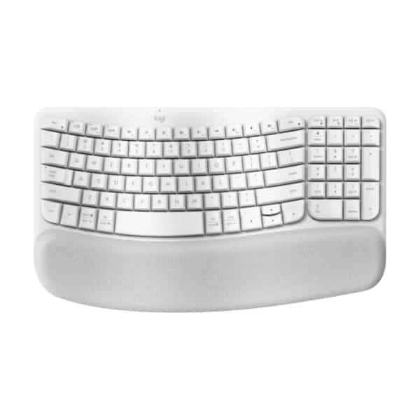 Teclado Logitech Wireless Wave Keys Ergo White Esp 920-012279