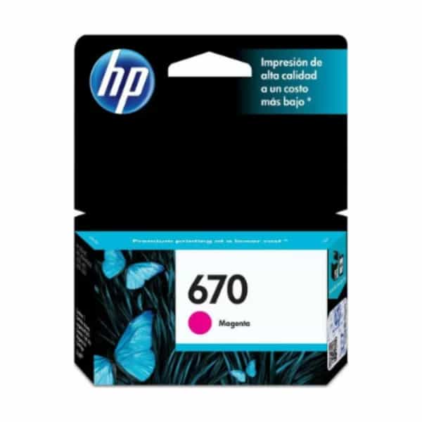 Cartucho de tinta HP 670 Magenta CZ115AL