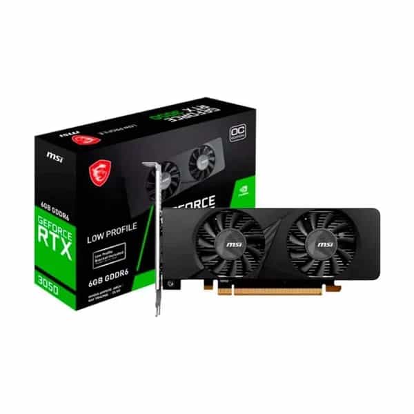 Placa de video MSI GeForce RTX 3050 LP 6G OC de perfil bajo con 6 GB GDDR6 VG-MSIRTX3050LP/6OC