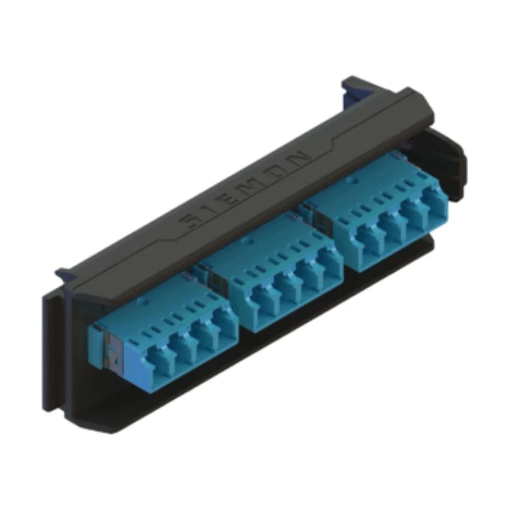 Placa adaptadora Siemon LightVerse 12 fibras LC Shutter adaptador verde LVA12-LSA-BC-A