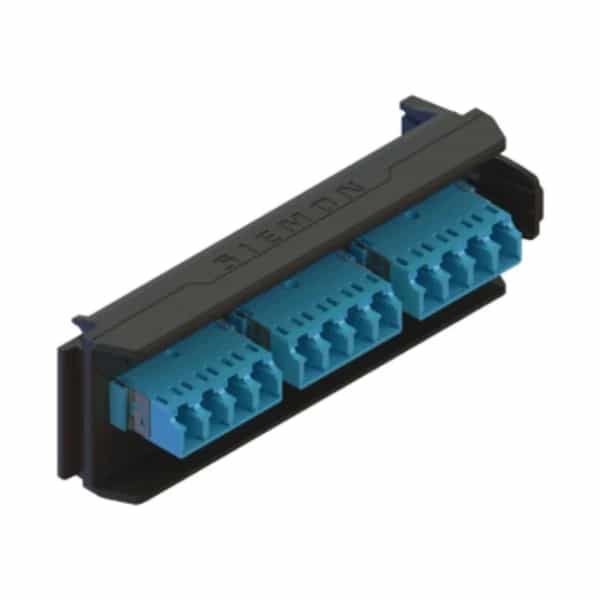 Placa adaptadora Siemon LightVerse 12 fibras LC Shutter adaptador verde LVA12-LSA-BC-A