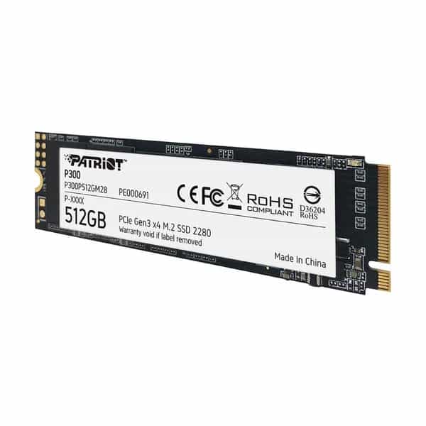 Disco SSD Patriot P300 512 GB M.2 2280 PCIE GEN3 X4 PE000691