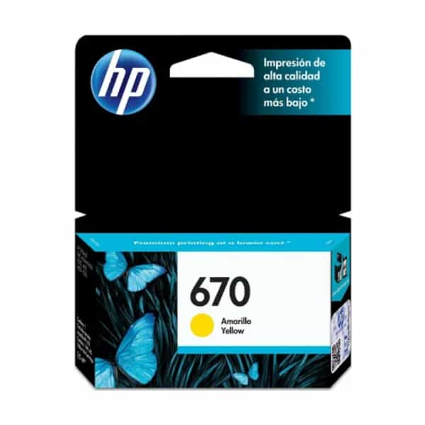 Cartucho de tinta HP 670 Amarillo CZ116AL