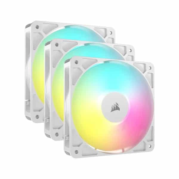 Ventilador para gabinete Corsair RS120 ARGB 120 mm blanco pack x3 CO-9050185-WW