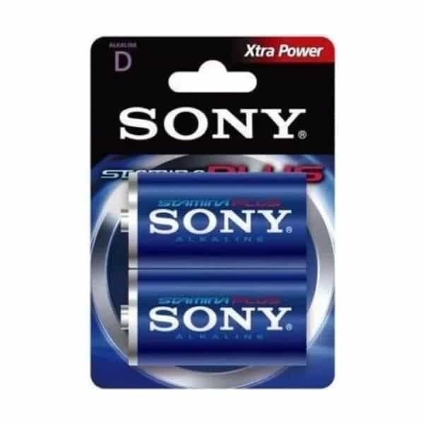 Pilas alcalinas D Sony Stamina Plus LR20 1.5V blister x2 unidades