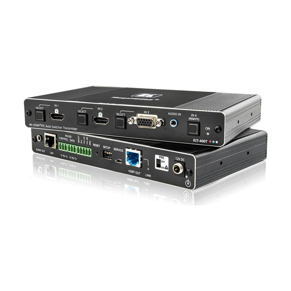 Kit escalador/selector automático 4K HDBaseT Kramer KIT-400 de largo alcance con control