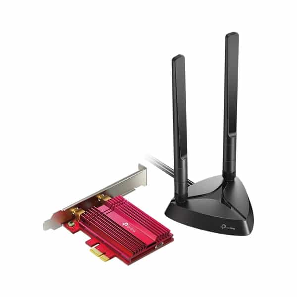 Placa de red WiFi 6 y Bluetooth TP-Link Archer TX3000E PCIX AX3000 2 antenas externas con base