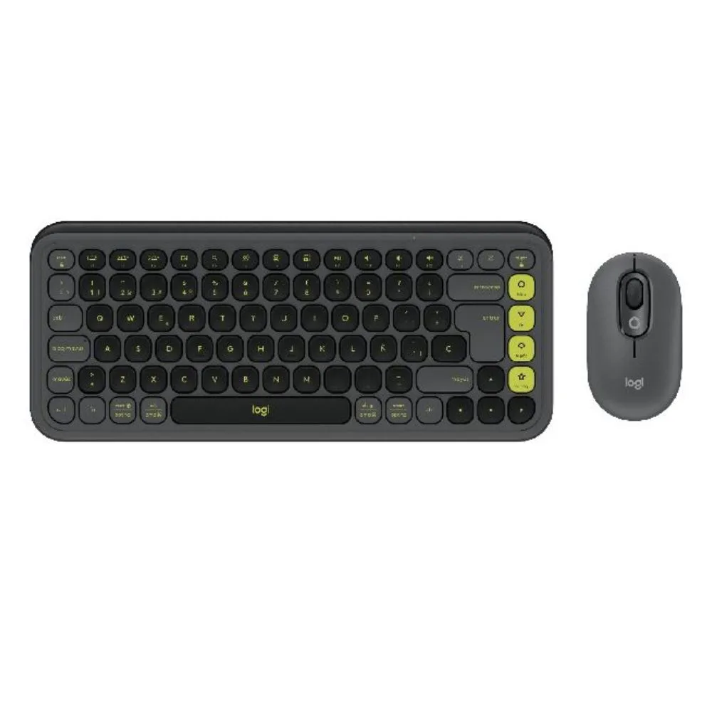Combo Logitech Teclado Y Mouse Pop Negro