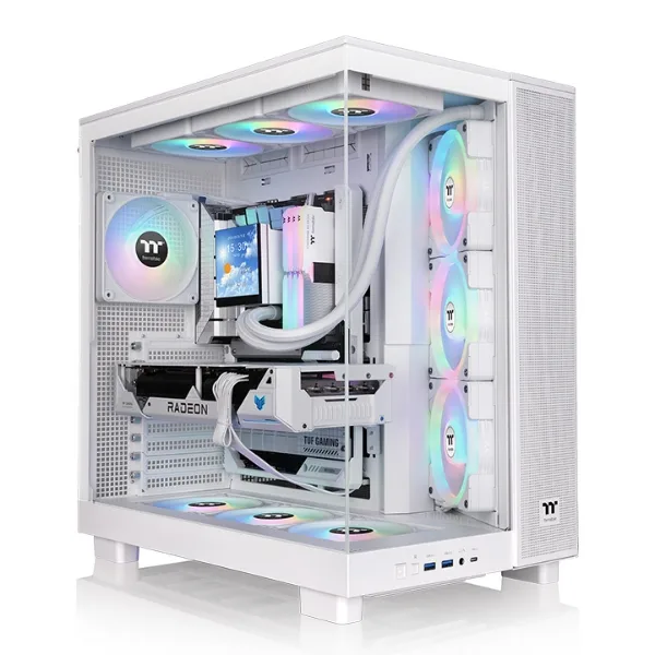 Gabinete Thermaltake View 380 XL TG ARGB White 4 fans CA-11E-00M6WN-00