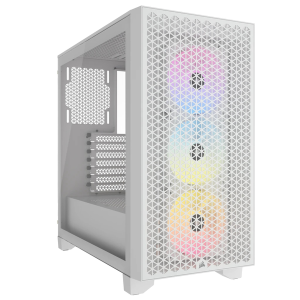 Gabinete Corsair 3000D RGB Airflow Mid-Tower TG Fan RGB x3 White (0861)