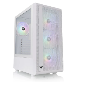 Gabinete TT S200 Mid-Tower TG Fan ARGB x4 Snow (7759)