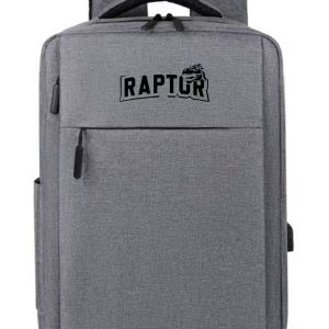 Mochila Raptor c/USB p/carga multiples bolsillos Gris (7978)