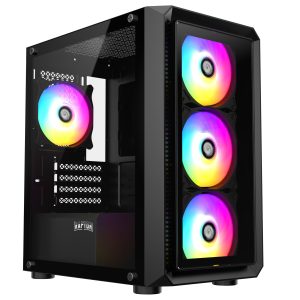 Gabinete Raptor Infinity Glass TG x2 Mid-Tower RGB Fan x4 (6717)