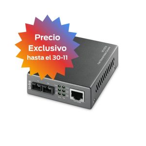 TP-Link MC100CM convertidor multimedia de red 100 Mbit/s 1310 nm Multimodo Negro. Omada 10/100Mbps Multi-Mode Media Converter