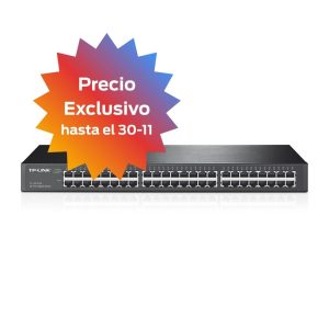 TP-Link TL-SG1048 dispositivo de red No administrado Gigabit Ethernet (10/100/1000) 1U Negro. 48-Port Gigabit Rackmount Switch