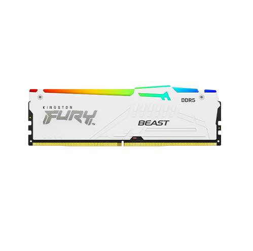 Memoria DDR5 Kingston 16Gb 5600 MHz FURY BEAST WHITE RGB (3886)