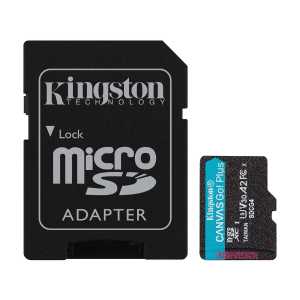 MicroSD KINGSTON 128GB c/Adap Canvas GO! Plus Gen4 (4K Camara-Drones)(7944)