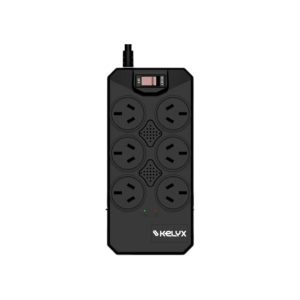 Estabilizador Kelyx 6 tomas Max. 600W 150-270V Surge Protection 1mt (7473)