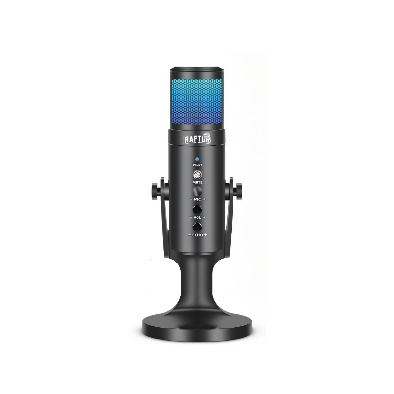 Microfono Raptor Vox PRO RGB USB p/Streaming (2890)